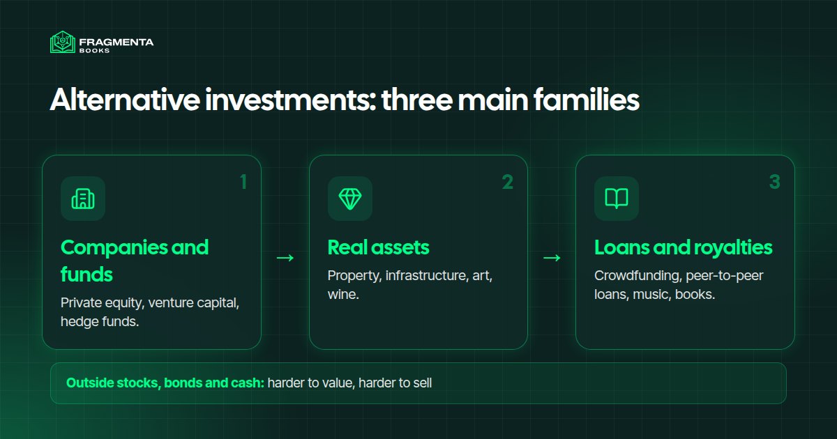 Alternative investments: the main families compared with traditional holdings