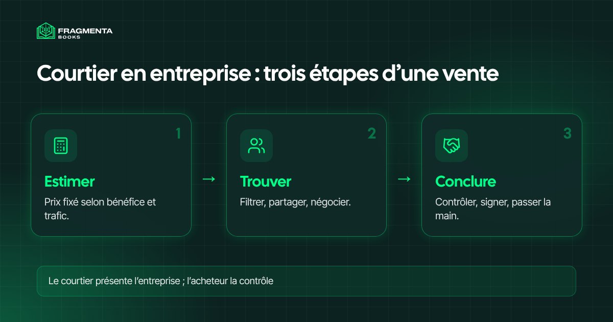 Courtier en entreprise : les trois étapes d’une vente, de l’estimation à la signature