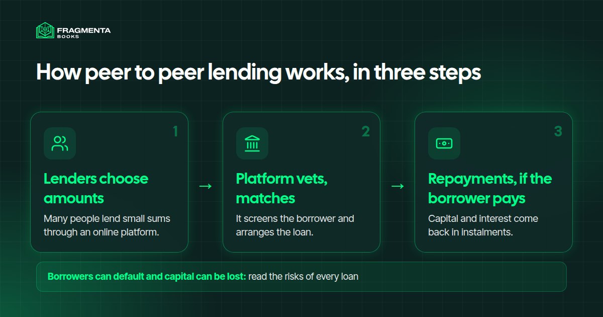 Peer to peer lending: lenders, platform, borrower and repayments