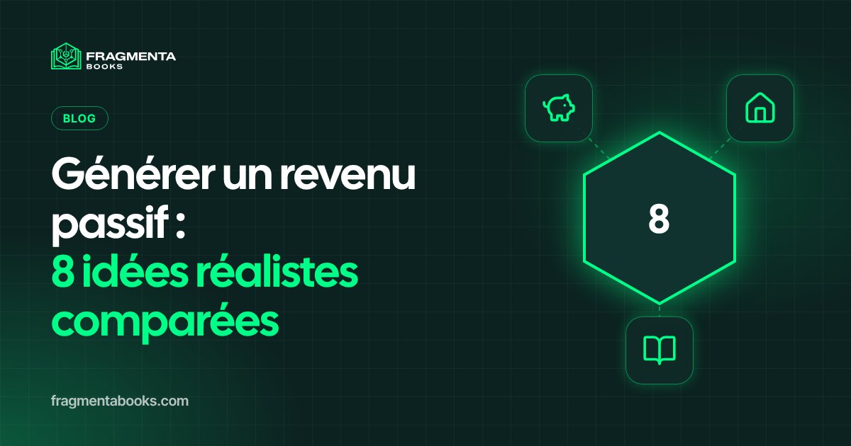 Générer un revenu passif : 8 idées réalistes comparées