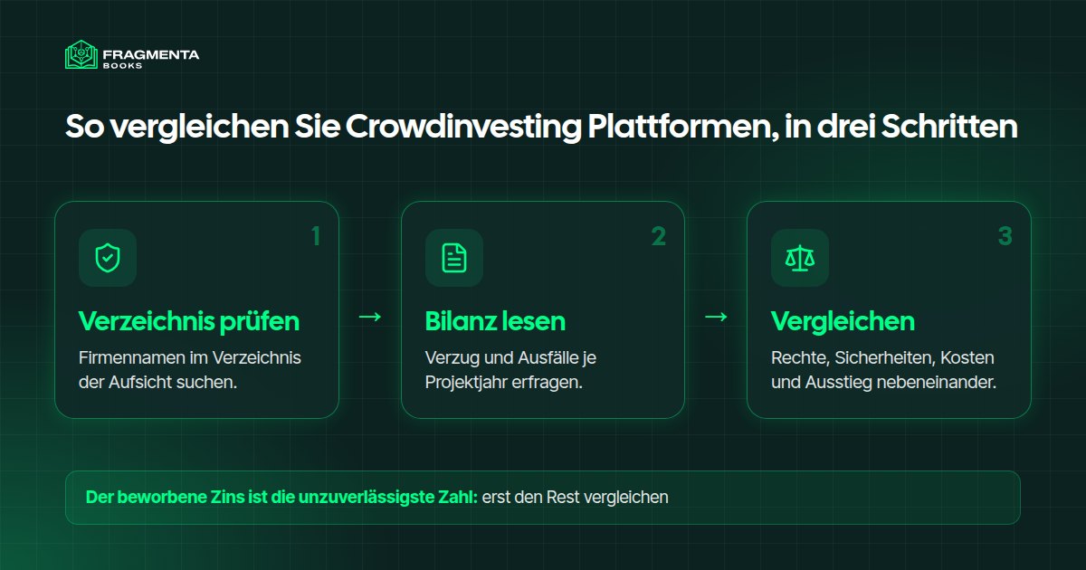 Crowdinvesting Plattformen für Immobilien: die drei Schritte zum Vergleich
