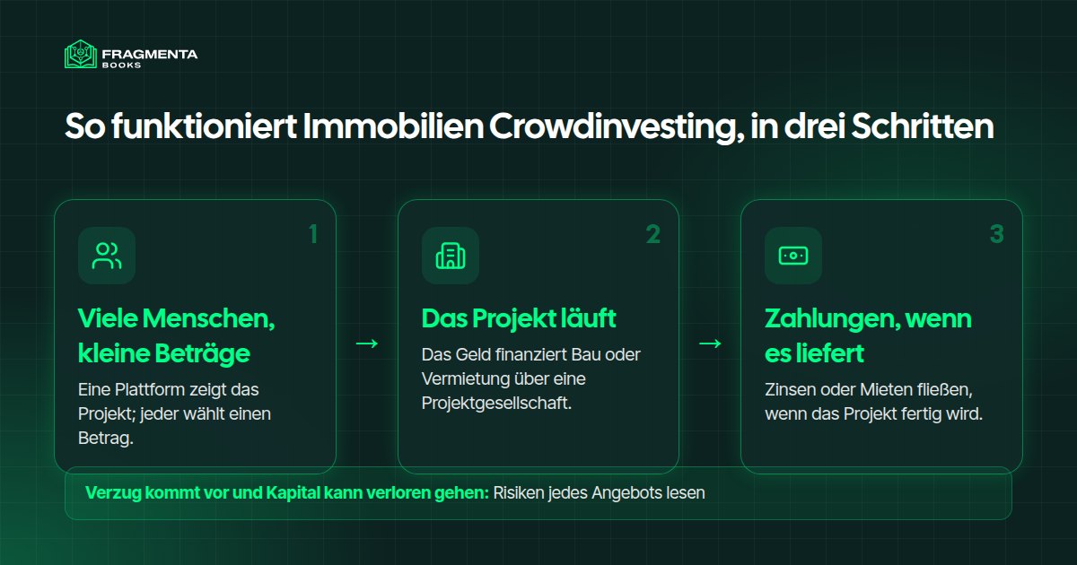 Immobilien Crowdinvesting: Anleger, Plattform, Projektgesellschaft und Zahlungen
