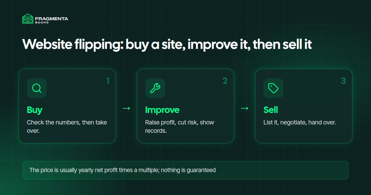 Website flipping: buy a site, improve it, then sell it