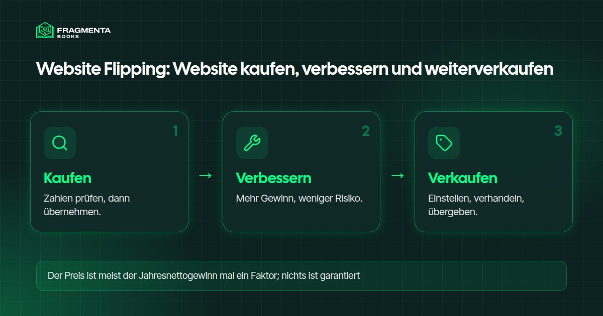Website Flipping: eine Website kaufen, verbessern und weiterverkaufen